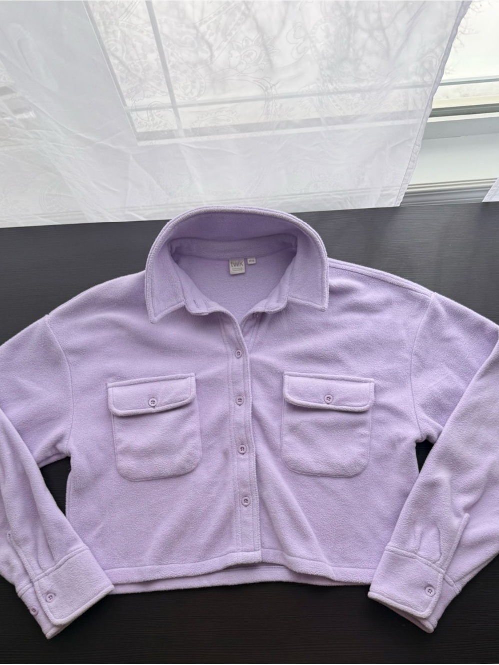twik Lavender Fleece Shirt Jacket